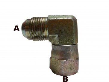 #6 Male JIC to #6 Female JIC Swivel 90