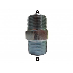 1/2" Male Pipe to 1/2" Male Pipe Hex Nipple